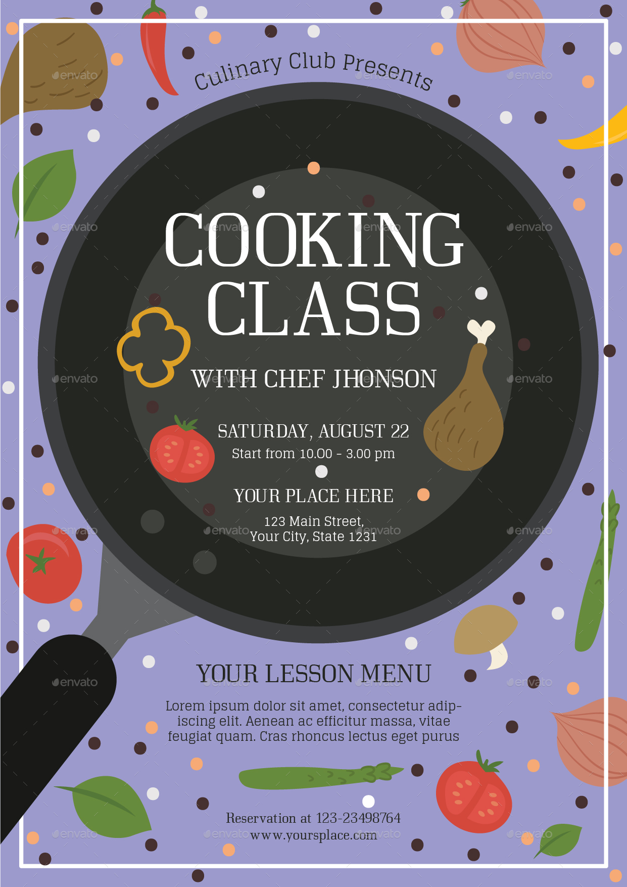 Cooking Class 2 Flyer Template, Print Templates GraphicRiver